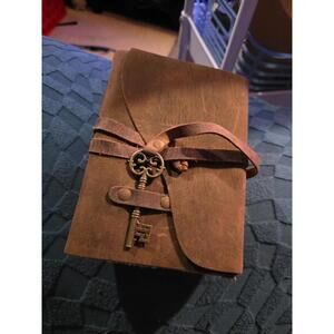 NomadCraftsCo. Handmade Rustic Leather Journal 7.5"x5.5" -  Vintage Brown